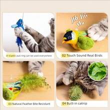 Simulation Bird Cat Toys Cats Interactive Cat Toy Realistic Bird Sound Cat Toy Plush Cat Toy Catnip Cat Toy For Cats Kitten Toy - View 5