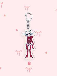 1pc/6pcs Weird Circus Cartoon Character Acrylic Keychain, Cute Ragatha Jax Zooble Character Bag Charm,Perfect Back To School Decor,Fan Gifts,Daily Use - Multicolor - View 3
