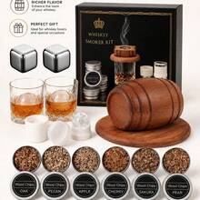 Juego de cóctel con humo - Diseño único de barril de cerveza, whisky ahumado vintage, vino y cóctel, ideal para bartenders, regalos para hombres y crear un ambiente de cóctel vintage - A - Ver 12
