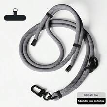 Lanière de téléphone bandoulière réglable, chaîne de téléphone flexible anti-perte, accessoire universel pour smartphone, anneau de porte-clés pratique, corde d'escalade tressée en polyester, anti-chute pour sports de plein air, randonnée et course - Multicolore - Voir 7