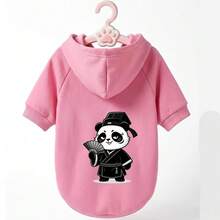 Playful Panda-Shaped Pet Coat, New Spring/Summer Collection, Lightweight And Breathable, Must-Have For Dog Street Style - Pink - View 1