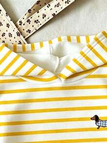 Áo nỉ hoodie ấm họa tiết cún con hoạt hình cho bé gái - Màu vàng - Xem 6