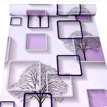 1 Roll Classic Plaid Tree Pattern Easy Tear Wallpaper, Suitable For Kitchen, Bedroom, Bathroom Home And Commercial Decor Wall Sticker, High Weight Vinyl Self-Adhesive Wallpaper - Multicolor - View 9
