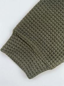 GRDR Textured Versatile Men's Pullover All-Match Casual Daily Commute - Army Green - View 8