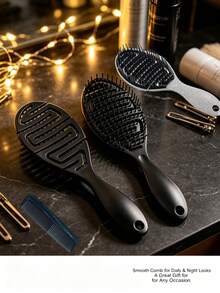 1pc Women's Dual-Use Wet & Dry Hair Brush, Air Cushion Design, Suitable For Scalp And Hair Texture, Dual-Effect For Wet & Dry Hair, Smooth Long Hair, Beauty Comb - Multicolor - View 10