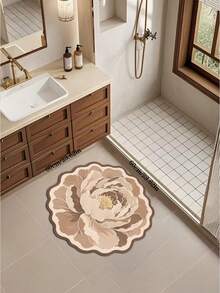 1pc Floral Pattern Design Bathroom Mat, Bathroom Rug, Door Mat, Small Rug, Carpet, Floor Mat, Home Decor, Area Rug, Outdoor Mat, Home Decor, Area Carpet, Bedroom Rug, Washable Carpet - A - View 13