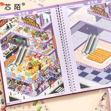 Large Mall Grid Series Oversized Core Theme Mall Theme Storage Decoration Diary Material Stickers School Supplies - Shopping Mall Cubicles (Part 2) - View 5