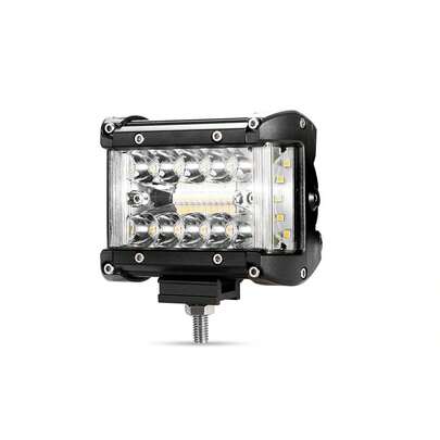 ชุดสายไฟสำหรับไฟ LED Pods แบบ Side Shooter 1 ชิ้น ไฟ LED Bar ขนาด 4 นิ้ว แบบ Spot Flood 60W ไฟทำงานกันน้ำทรงลูกบาศก์ สำหรับขับออฟโรด ติดกันชน ATV UTV รถบรรทุก เรือ และรถแทรกเตอร์