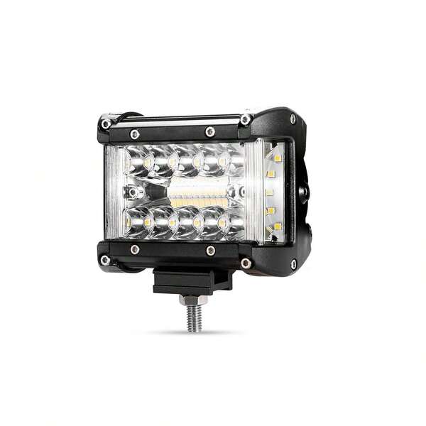 Kit de arnés de cableado para luces LED Side Shooter, 1 pieza de barra de luz LED de 4" Spot Flood 60W, luz de trabajo cúbica impermeable para parachoques, conducción off-road, ATV, UTV, camión, barco y tractor
