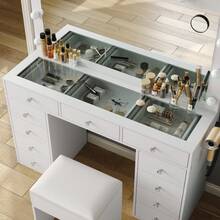 Makeup Organizers & Cabinets - White 2 - View 5