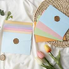 50pcs/Set Multicolor Letter Envelopes, Ins Style Paper Bags, Romantic Simplicity Envelopes Back To School - A - View 2