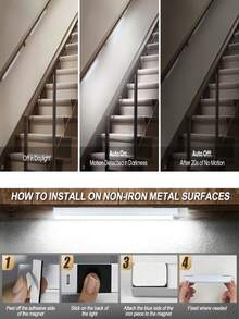 6入組感應式櫥櫃燈 LED感應小夜燈 衣櫥燈 USB充電感應燈,適用於臥室、廚房、浴室、衣櫥、書桌、櫥櫃、樓梯、走廊、居家房間與節慶裝飾 - 感應櫥櫃燈 - 查看 5