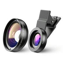 APEXEL Professional Phone Wide-Angle Lens, 2-In-1 Photography Lens Kit Compatible With All Smartphones, 12.5X Macro Lens + 0.45X Wide-Angle Lens, External Camera Lens Accessory For Mobile Phones - A - View 4