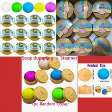 Colorful Xiao Long Bao Shaped Slow Rebound Squeeze Toy, Realistic Food Design, Stress Relief Hand And Desk Toy, Suitable For Anxiety Relief, Office Relaxation And Home Decor, Best Gift For Family And Friends (Random Color) Game And Party Toy, Suitable As Gift Or Party Favor - A - View 12