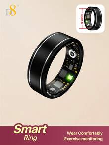 D8 Smart Ring Fitness Tracker, Unisex, Ringan, Tanpa Jahitan, Nyaman Dipakai, Smart Ring Kesehatan, Pemantauan Detak Jantung Real-Time 24 Jam, Pelacakan Siklus Tidur Nyenyak, Perekaman Berbagai Aktivitas Olahraga & Kebugaran, Tahan Air & Debu IP68 untuk Pemakaian Sehari-hari - View 13