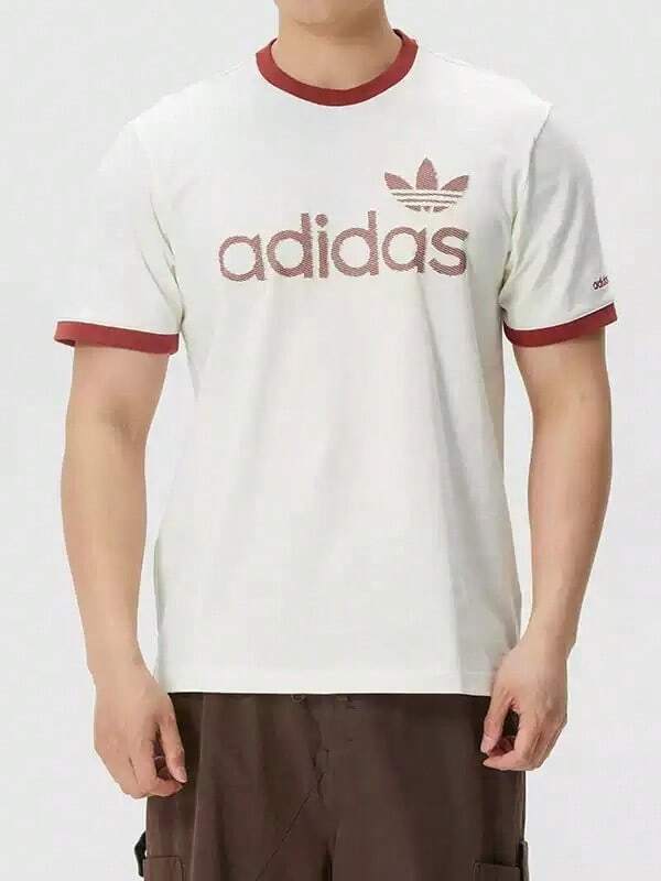 Adidas Clover 新款男士運動休閒圓領短袖T恤，百搭透氣