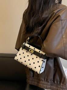 Bolso de mano casual versátil con bloques de color mini de moda para mujer - Blanco - Ver 6