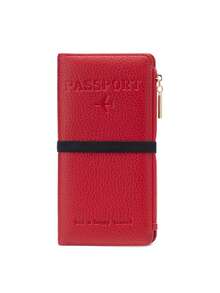 CHARM INFINITE Dompet Paspor Kulit Motif Leci Anti-Pencurian RFID, dengan Tali Elastis, Slot Pena, Beberapa Slot Kartu, Kompartemen Berresleting untuk Tiket dan Uang Tunai, Pengatur Dokumen Perjalanan Unisex, Cocok untuk Perjalanan Pesawat - MultiWarna - View 17