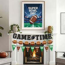 1 Set Paper Football Banner Garland, Game Time Football Party Banner | Birthday Party Decoration, Indoor Game Decor, Party Banner Decoration - View 6