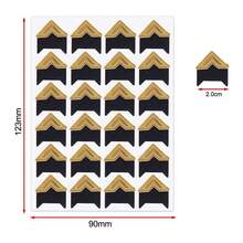 2Set (5pcs/Set) Self-Adhesive Photo Corner Stickers Picture Corners Mounts Gold Silver White - Kraft Paper Corner Stickers - View 10
