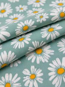 1pc Fresh Daisy Floral Series Fabric, Sewing Decorative Fabric DIY Patchwork Handmade Sewing Material, Pre-Cut Patchwork, Suitable For Quilting DIY And Beginners, Applicable For Handmade Sewing And Patchwork Decorative Material - Multicolor - View 7