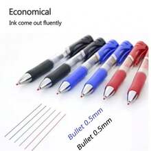 23/33pcs Retractable Ballpoint Pens, Large Capacity 0.5mm Black/Red/Blue, Replaceable Refills, Student Stationery - A - View 3