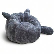 Poltrona a sacco Volpe delle nevi stellata, divano a sacco, morbida poltrona a sacco a forma di animale per interni, ideale per camera da letto e soggiorno. - Grigio - Visualizzare 3