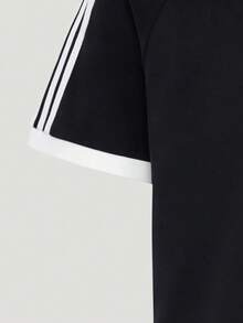 Adidas Originals Men's SS TEE M Short Sleeve Knit Collarless T-Shirt TK7762 - Black - View 7