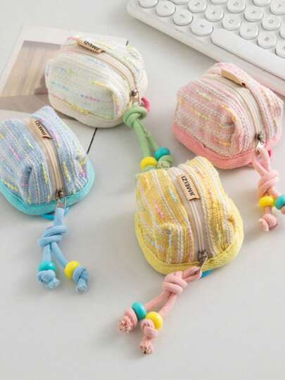 Cute Portable Coin Purse With Wireless Bluetooth Earphone Case And USB Storage Cover, Can Store Coins And Small Items, Suitable For Home, Travel, Vacation And School Use, Camera Bag, Camera Pouch, Charger Storage Bag, Unisex Storage Bag
