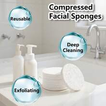 8/20 Round Facial Cleansing Sponges, Compact Cleansing Sponges, Specially Designed For Makeup Removal, Exfoliation, And Cleaning, Perfect For Travel Cleaning Use - A - View 5