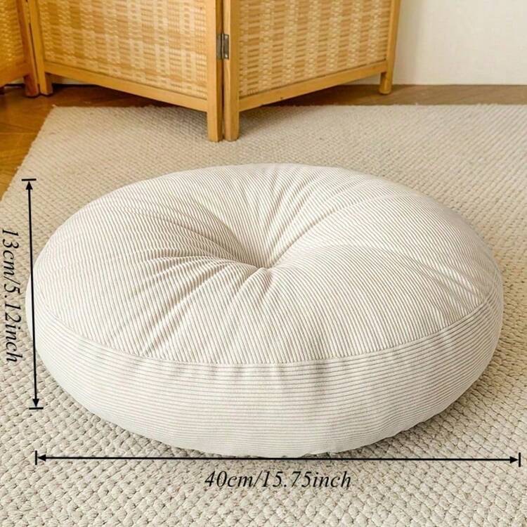 1個 40cm 加厚圓形坐墊 - 柔軟舒適、全填充，適合冥想、瑜伽、閱讀、波希米亞風格裝飾與禪意坐席 | 榻榻米 | 節日禮物 |，坐墊、豆袋坐墊、情人節、生日禮物 - 坐墊 - 查看 13