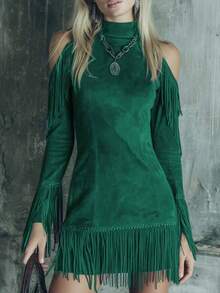 Women Short Dresses - Green - View 1
