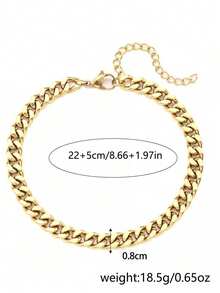 Nooxian 1 Miếng 8mm Mạ vàng Thép không gỉ vòng chân Đối với phụ nữ , bờ biển Đồ trang sức - Vàng - Xem 4