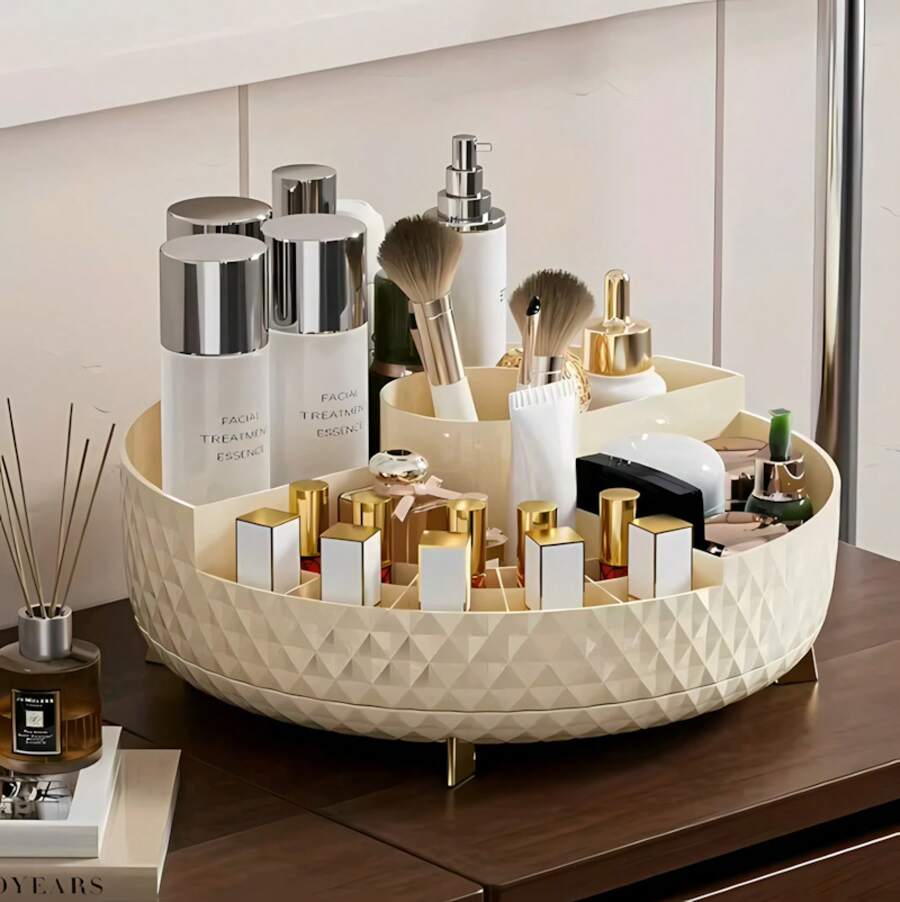 Cosmetic Storage Box - Beige - View 1