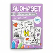 Serie de Actividades de Aprendizaje del Alfabeto – Trazado de Letras, Colorear, Búsqueda de Palabras & Juegos de Emparejamiento, Práctica Divertida del ABC para Habilidades de Lectura & Escritura - Actividad de aprendizaje del alfabeto - Ver 6