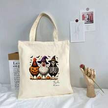 1/2/3pcs Stiker Transfer Panas Pola Kerangka Ayam Halloween, Desain DIY Kerajinan Perekat Cetak Kaos Jaket Sarung Bantal Pakaian Stiker Transfer Panas Tempel Setrika - Beraneka warna - View 3