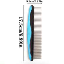 1pc 2 In 1 Pet Grooming Rake Stainless Steel Undercoat Brush Dematting Deshedding Comb Ergonomic Reusable Design Gentle On Pet Skin Prevent Irritation Summer Hair Care Tool For Cats Dogs Household Daily Pet Fur Cleaning Essential Supply Gift - Multicolor - View 9