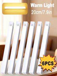 6入組感應式櫥櫃燈 LED感應小夜燈 衣櫥燈 USB充電感應燈,適用於臥室、廚房、浴室、衣櫥、書桌、櫥櫃、樓梯、走廊、居家房間與節慶裝飾 - 感應櫥櫃燈 - 查看 26