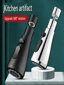 1/2pcs, Multi-Function Kitchen Faucet With 3 Water Modes, Aerator And Delay Device, Universal Swivel Design, Water-Saving And Anti-Splash, Perfect For Washing Vegetables And Fruits, Kitchen Faucet Accessories, Universal Rotating Anti-Splash Faucet Extender, 3-Stage Adjustable Water Aerator, Universal Stainless Steel Faucet Adapter, Suitable For Home Kitchen Sink And Bathroom Vanity - Multicolor - View 3