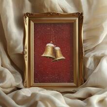 6pcs Frameless Vintage Christmas Canvas Art, Christmas Tree, Candy Cane, Snow Globe, Gold Decor Wall Art, Suitable For Living Room, Fireplace, Entryway, Kitchen, Farmhouse, Cabin - A - View 7