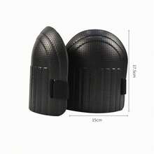 1 Pair Of Black Knee Pads With Thick EVA Foam Padding, Versatile Knee Pads For Gardening, Floor Laying, Mechanical Work, Cycling And Yoga - 1 Pair - View 2