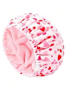 3/1pc New Adjustable Size Terry Cloth Shower Cap Waterproof Polyester Bath Cap Absorbent Microfiber 3-In-1 Hair Drying Cap - Multicolor - View 12