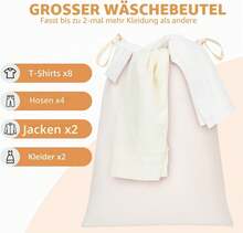 8er-Set Packwürfel in verschiedenen Größen Reiseorganizer für Handgepäck & Koffer Farbe Beige - Übersicht 5