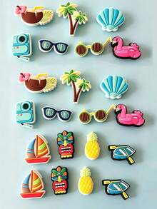 GCYCHENG Summer Holiday Style Beach Theme Shoe Accessories DIY Detachable Shoe Buckle Sun Beach Creative Street Shoe Decoration Christmas Gift Ornament - Multicolor - View 2