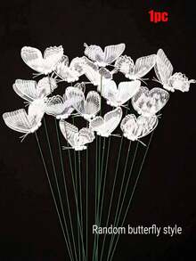 3D Simulated Butterfly Flowers, Suitable For Vases, Outdoor Patios, Wedding Celebrations, Outdoor Garden Decorations, Office Decorations, Bathroom Decorations, And Coffee Corner Decorations. - Butterfly - View 11