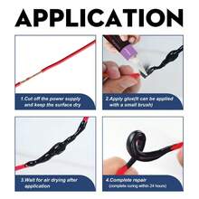 Liquid Insulating Tape Wire Glue, Black/White,Waterproof Electrical Tape, Wiring Repair Cable Sealant & Insulation Protector, High-Temperature Resistant Insulating Tape Wire Cable Repair Glue Suitable For Cars And Home Use - 2CJ-352 - View 11