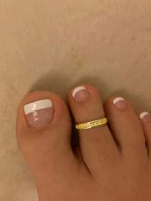 EleRunis 925 Sterling Silver Elegant Circular Diamond Toe Ring Adjustable Size Summer Beach Wear Open Design Versatile Foot Jewelry For Girls Beach Travel - Gold - View 2