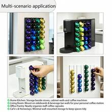 No-Drill Self-Adhesive Coffee Capsule Storage Rack, 4pcs Wall-Mounted Vertical Capsule Storage Strips, Can Be Attached To Coffee Corner, Coffee Machine Side, Cabinet Door, Removable And Reusable - Watermelon Pink - View 3