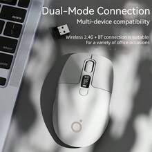 EWEADN Q1 Wireless Bluetooth Silent Mouse Ergonomic Design For Women Laptop Office Gaming Rechargeable - View 7