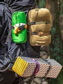 Multicolor Adjustable Nylon Camping Lashing Strap With Quick Release Buckle, Outdoor Gear Fixing Band, For Backpack, Sleeping Pad Mat, Tent Accessory, Hiking, Autumn Trip, Travel Load Securing Storage Supplies - Multiple Styles - View 4